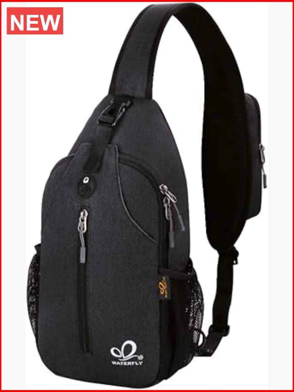 Crossbody Sling Backpack Travel Hiking Daypack with Adjustable Strap Multiple